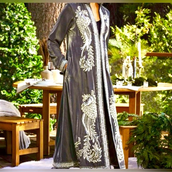 SOFT SURROUNDINGS STUNNING
SKYLINE DUSTER COAT JACKET SILVER/GRAY - Picture 1 of 13